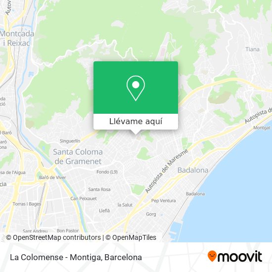 Mapa La Colomense - Montiga