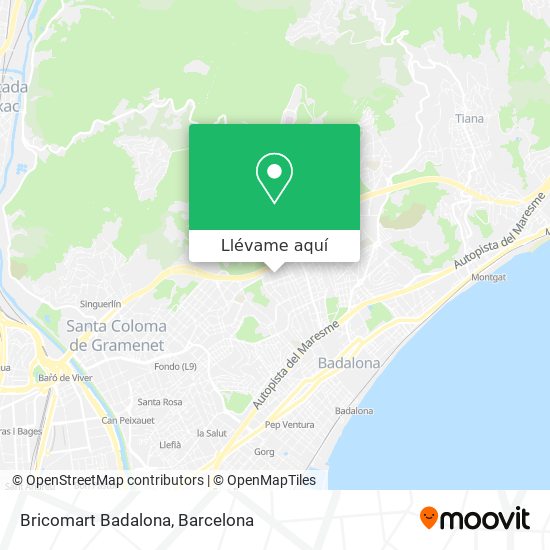 Mapa Bricomart Badalona