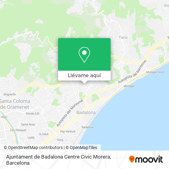 Mapa Ajuntament de Badalona Centre Civic Morera