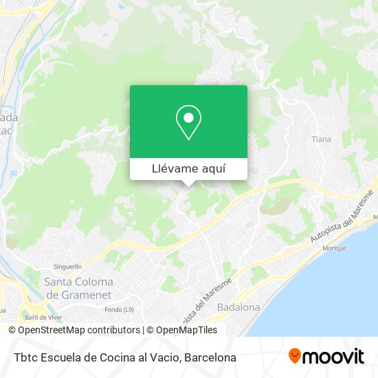 Mapa Tbtc Escuela de Cocina al Vacio