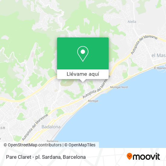 Mapa Pare Claret - pl. Sardana
