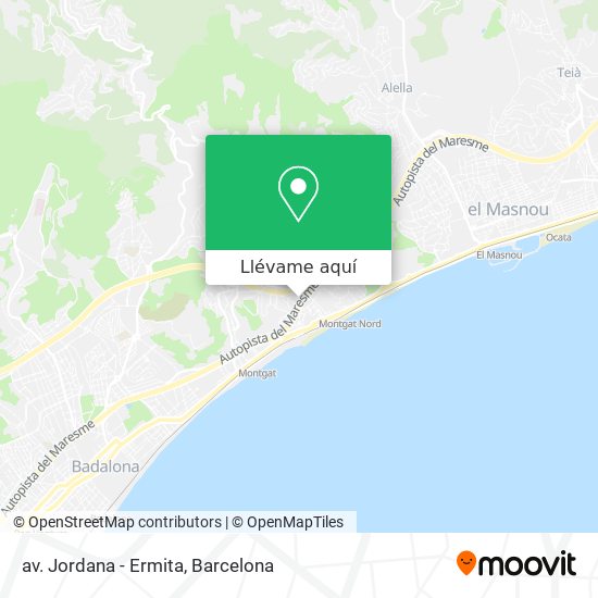 Mapa av. Jordana - Ermita