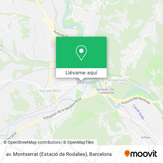 Mapa av. Montserrat (Estació de Rodalies)