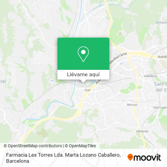Mapa Farmacia Les Torres Lda. Marta Lozano Caballero