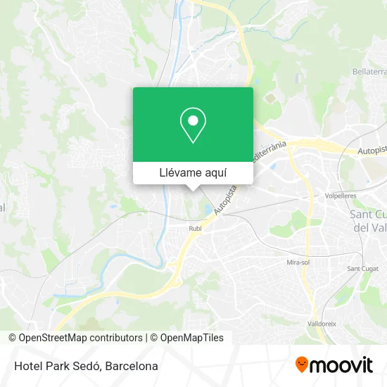 Mapa Hotel Park Sedó