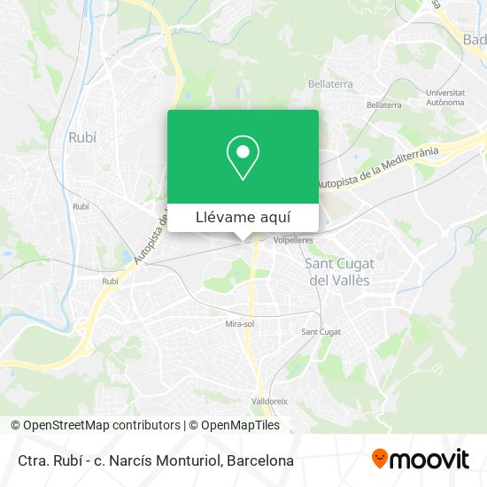 Mapa Ctra. Rubí - c. Narcís Monturiol