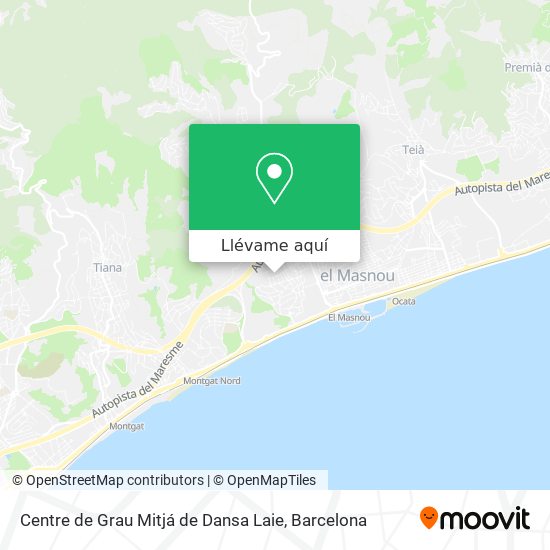 Mapa Centre de Grau Mitjá de Dansa Laie