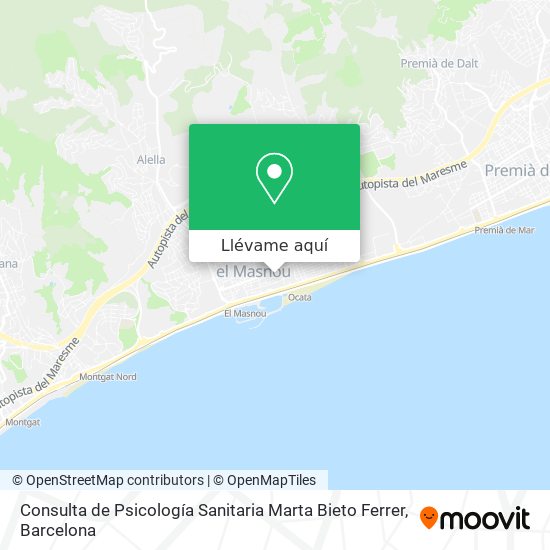 Mapa Consulta de Psicología Sanitaria Marta Bieto Ferrer