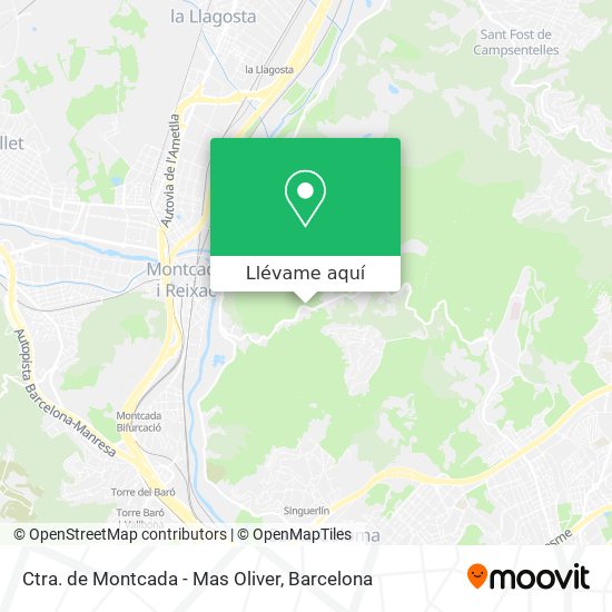 Mapa Ctra. de Montcada - Mas Oliver