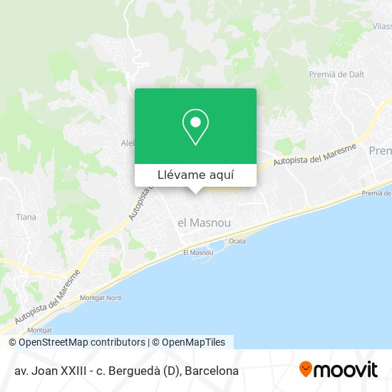 Mapa av. Joan XXIII - c. Berguedà (D)