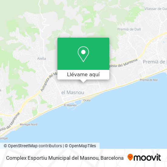 Mapa Complex Esportiu Municipal del Masnou