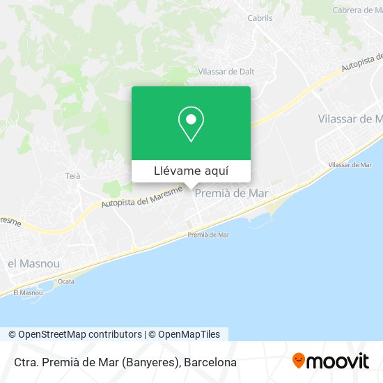 Mapa Ctra. Premià de Mar (Banyeres)