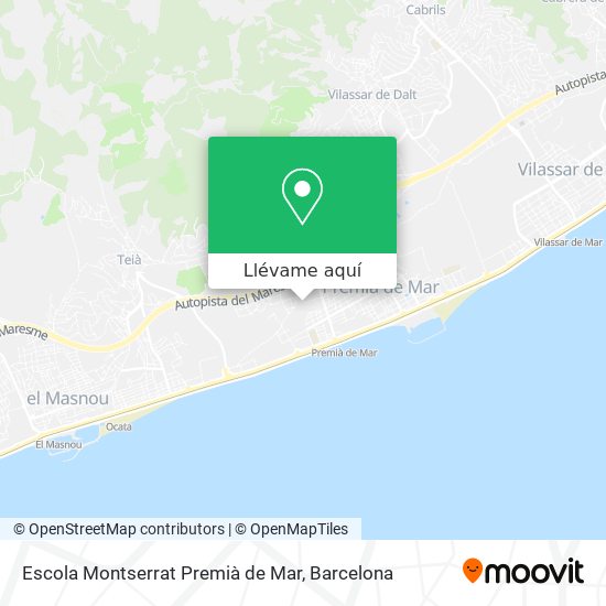 Mapa Escola Montserrat Premià de Mar