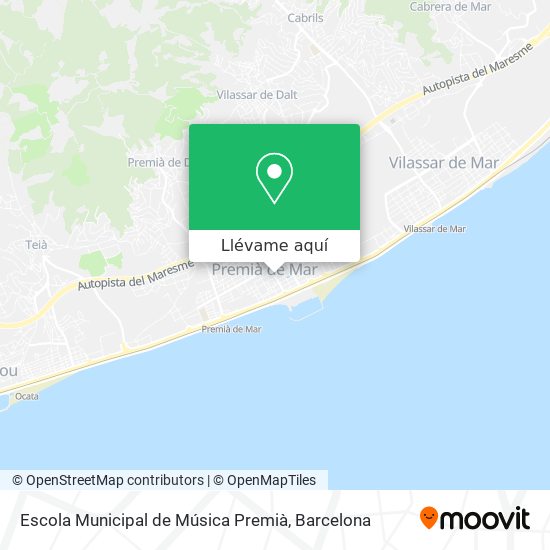 Mapa Escola Municipal de Música Premià