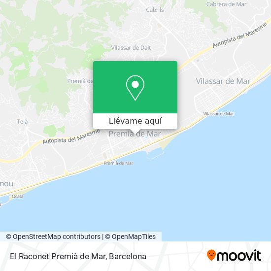 Mapa El Raconet Premià de Mar