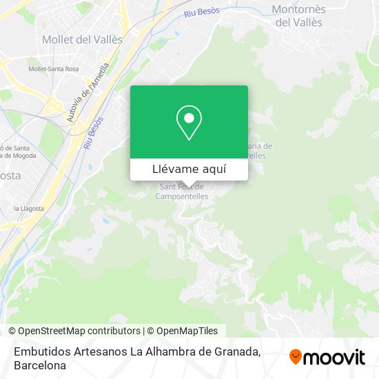 Mapa Embutidos Artesanos La Alhambra de Granada