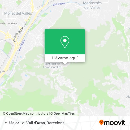 Mapa c. Major - c. Vall d'Aran