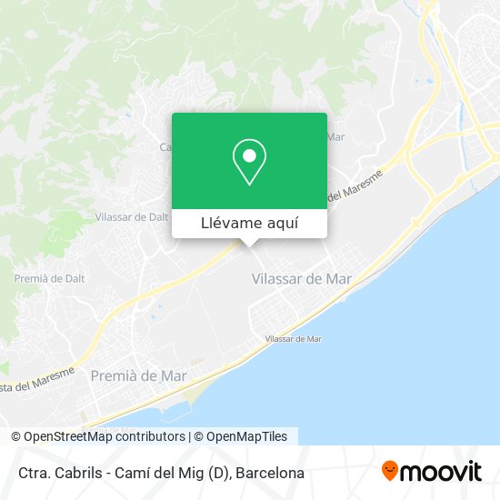 Mapa Ctra. Cabrils - Camí del Mig (D)
