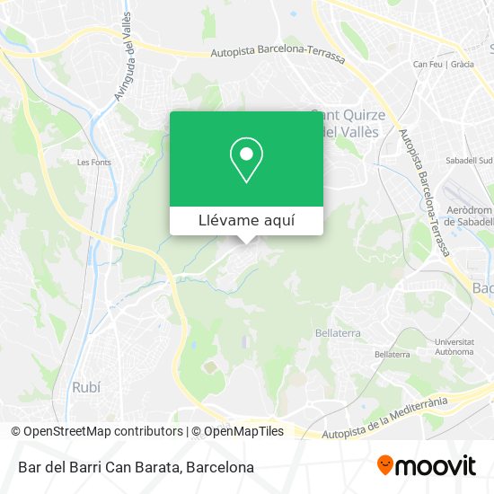 Mapa Bar del Barri Can Barata