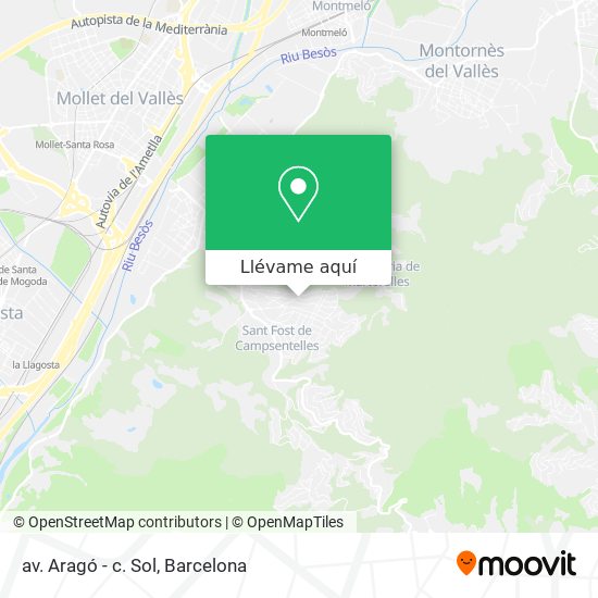 Mapa av. Aragó - c. Sol