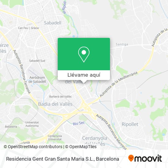 Mapa Residencia Gent Gran Santa Maria S.L.