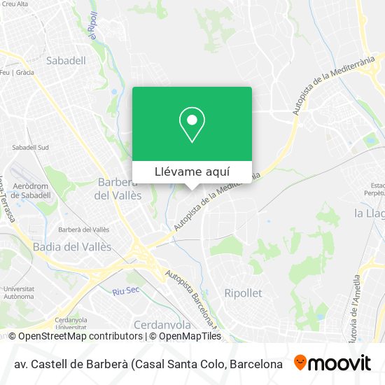 Mapa av. Castell de Barberà