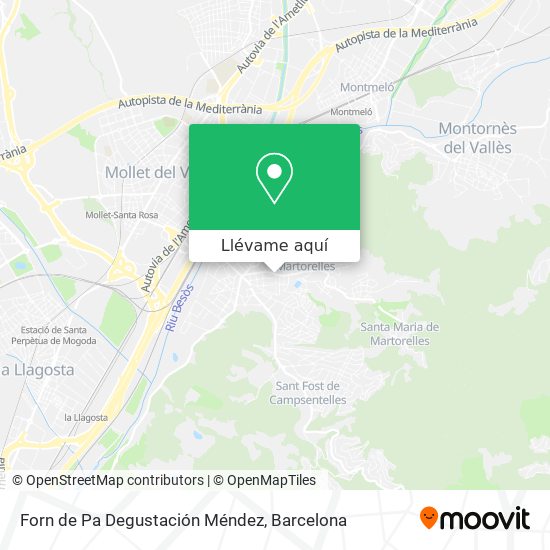 Mapa Forn de Pa Degustación Méndez