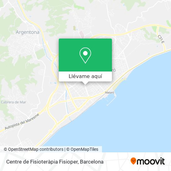 Mapa Centre de Fisioteràpia Fisioper