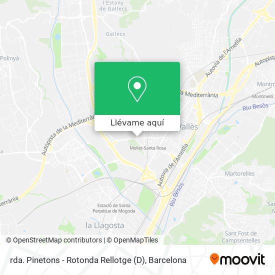 Mapa rda. Pinetons - Rotonda Rellotge (D)