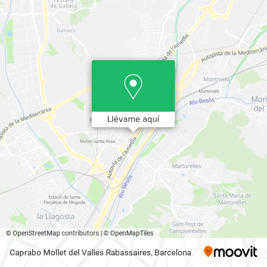 Mapa Caprabo Mollet del Valles Rabassaires