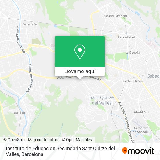 Mapa Instituto de Educacion Secundaria Sant Quirze del Valles