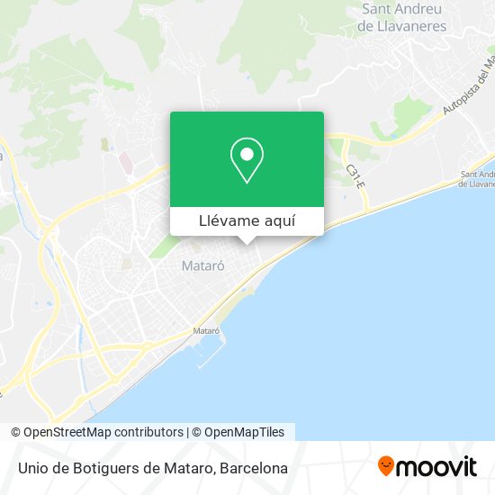 Mapa Unio de Botiguers de Mataro