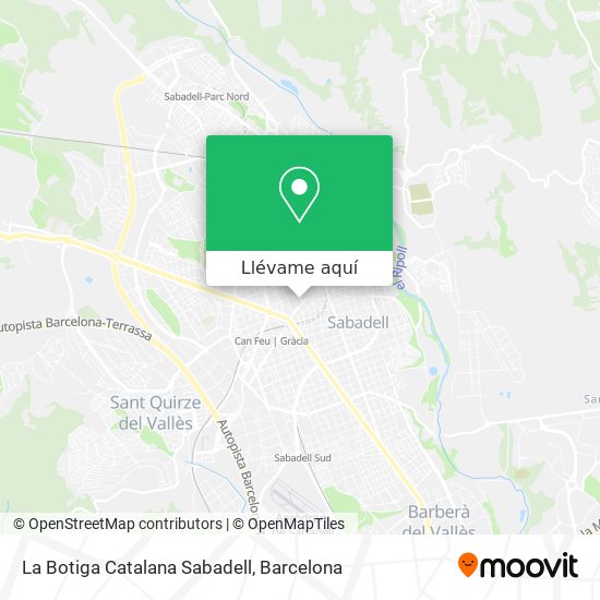 Mapa La Botiga Catalana Sabadell