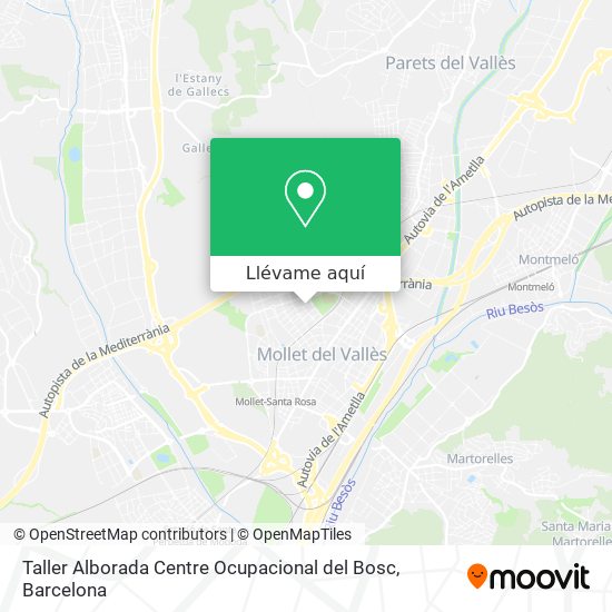 Mapa Taller Alborada Centre Ocupacional del Bosc