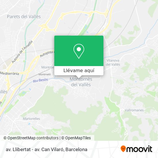 Mapa av. Llibertat - av. Can Vilaró