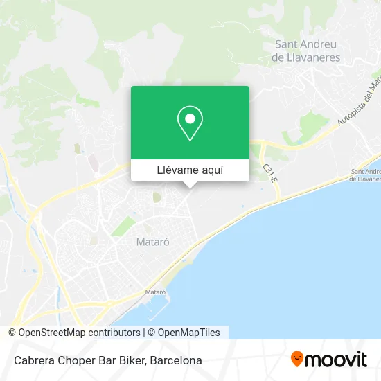 Mapa Cabrera Choper Bar Biker