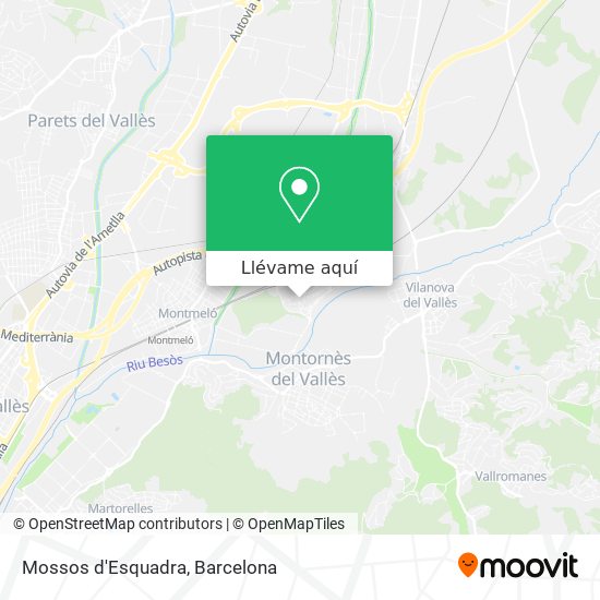 Mapa Mossos d'Esquadra
