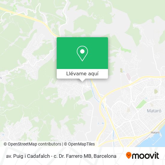 Mapa av. Puig i Cadafalch - c. Dr. Farrero MB