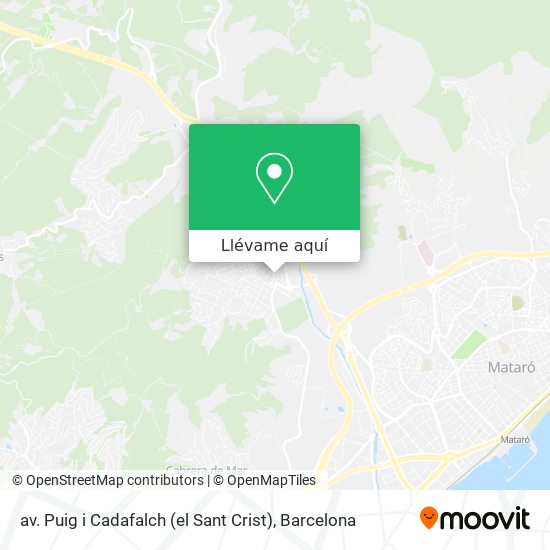 Mapa av. Puig i Cadafalch (el Sant Crist)