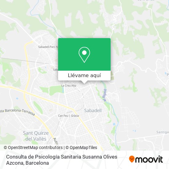 Mapa Consulta de Psicología Sanitaria Susanna Olives Azcona