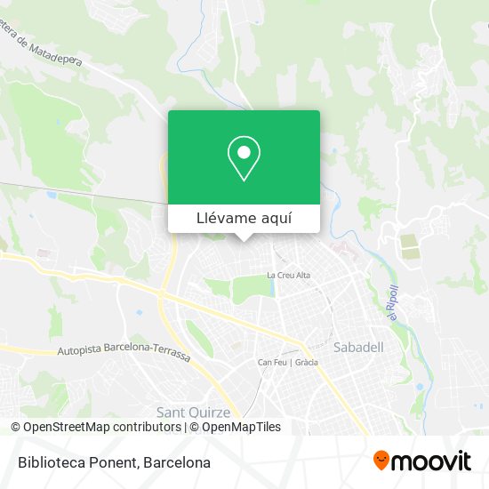 Mapa Biblioteca Ponent