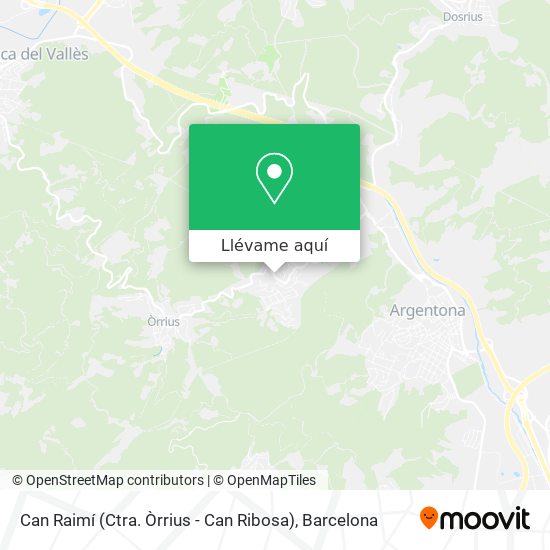 Mapa Can Raimí (Ctra. Òrrius - Can Ribosa)