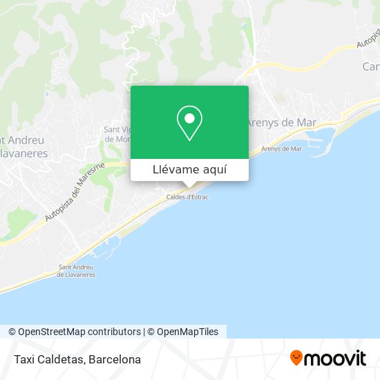 Mapa Taxi Caldetas