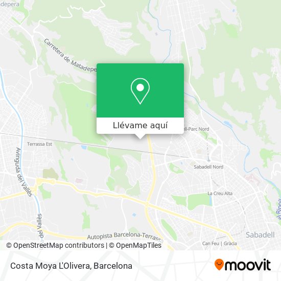 Mapa Costa Moya L'Olivera