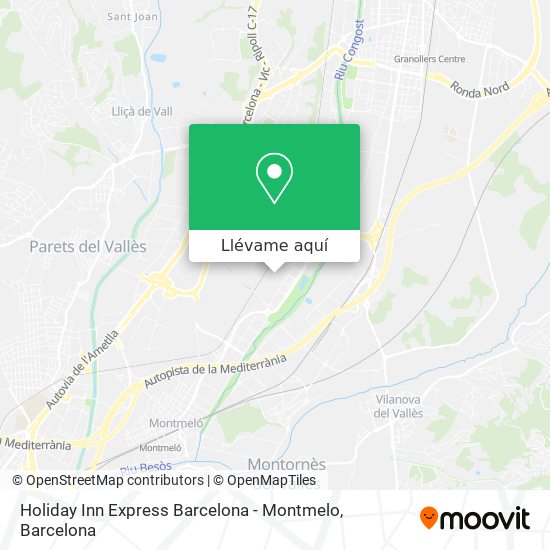 Mapa Holiday Inn Express Barcelona - Montmelo