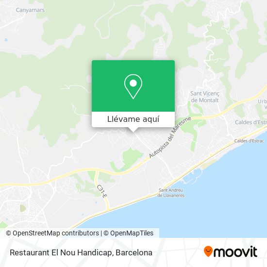 Mapa Restaurant El Nou Handicap