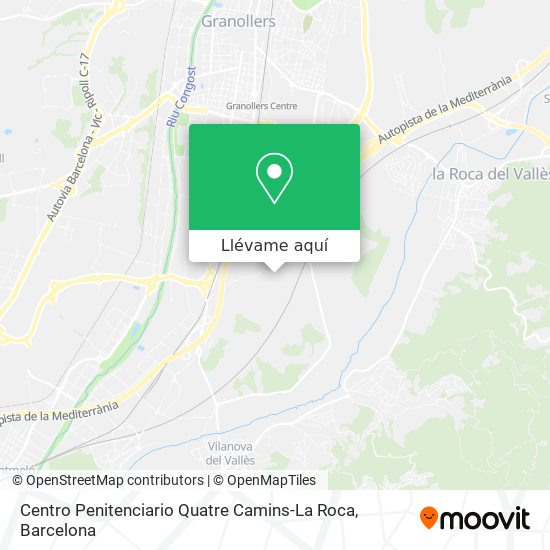 Mapa Centro Penitenciario Quatre Camins-La Roca