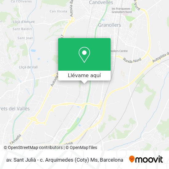 Mapa av. Sant Julià - c. Arquímedes (Coty) Ms