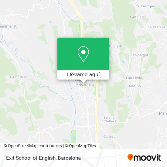 Mapa Exit School of English