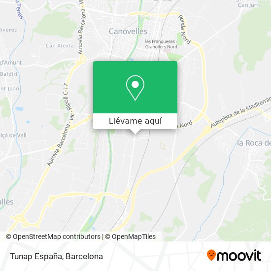 Mapa Tunap España
